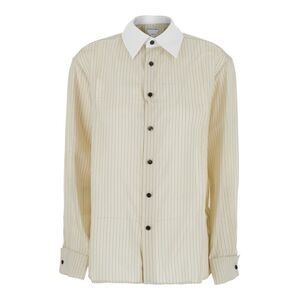Bottega Veneta Women Fluid Viscose Striped Long Sleeves Shirt